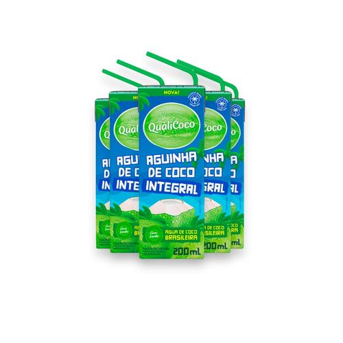 Kit 5 Água de Coco Qualicoco Integral 200ml