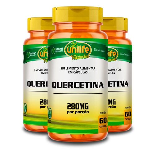 Kit 3 Quercetina Unilife 60 Cápsulas