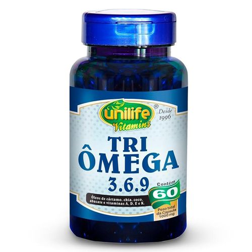 Tri Ômega (Ômega 3, 6 e 9)  Unilife 60 cápsulas