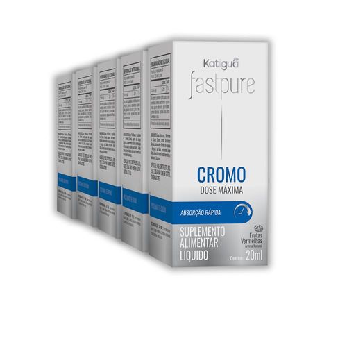 Kit 5 Fast Pure Cromo Dose Máxima Katiguá 20ml