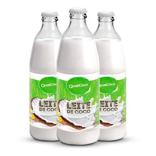 Kit 3 Leite de coco QualiCôco 500ml