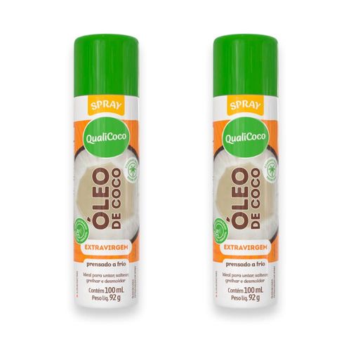 Kit 2 Óleo de Coco Spray Qualicoco Extravirgem 100ml