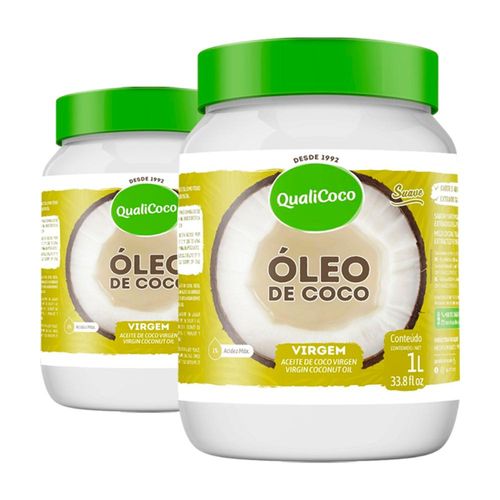 Kit 2 Óleo de coco Virgem Qualicoco 1 litro