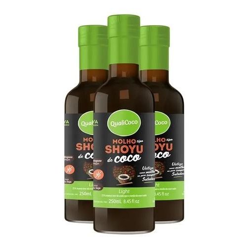 Kit 3 Shoyu de Coco Qualicoco 250ml