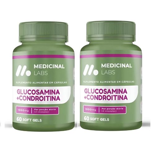 KIT 2 GLUCOSAMINA CONDROITINA  60 SOFTGELS MEDICINAL LABS