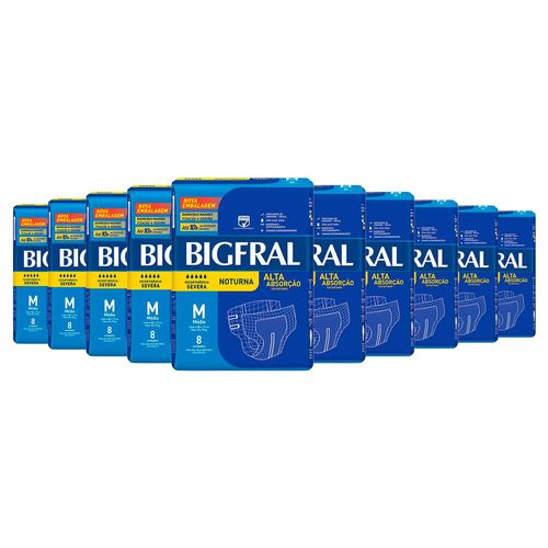 Kit-10-Fralda-Geriatrica-Bigfral-Noturna-Media-80-Tiras-Drogaria-SP-9033022
