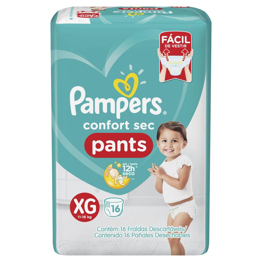 Fralda Pampers Confort Sec Pants XG 16 unidades - Drogarias Pacheco