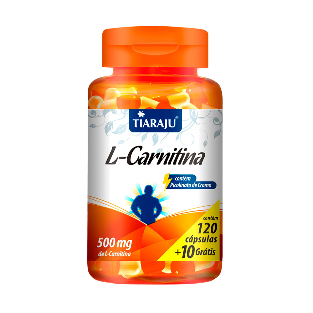 L-Carnitina - Tiaraju - 120+10 Cpsulas de 500mg - Drogarias Pacheco