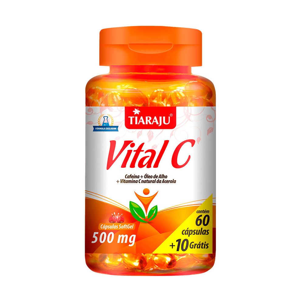 Vital C - Tiaraju - 60 Cápsulas de 500mg - Drogarias Pacheco