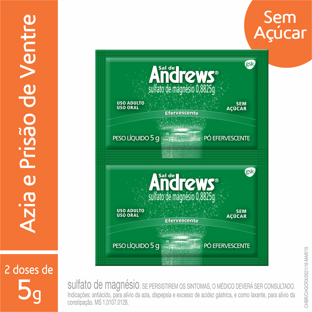 Sal de Andrews GSK Sachê 5g - Drogarias Pacheco