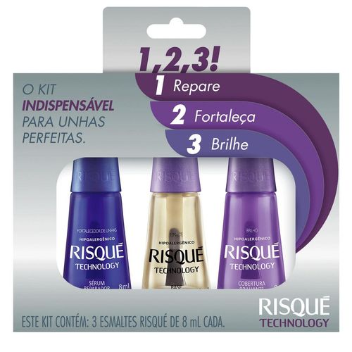 Kit-Risque-Technology-Serum-Reparador---Base---Cobertura-Brilhante-8ml-Pacheco-658006 Kit-Risque-Technology-Serum-Reparador---Base---Cobertura-Brilhante-8ml-Pacheco-658006