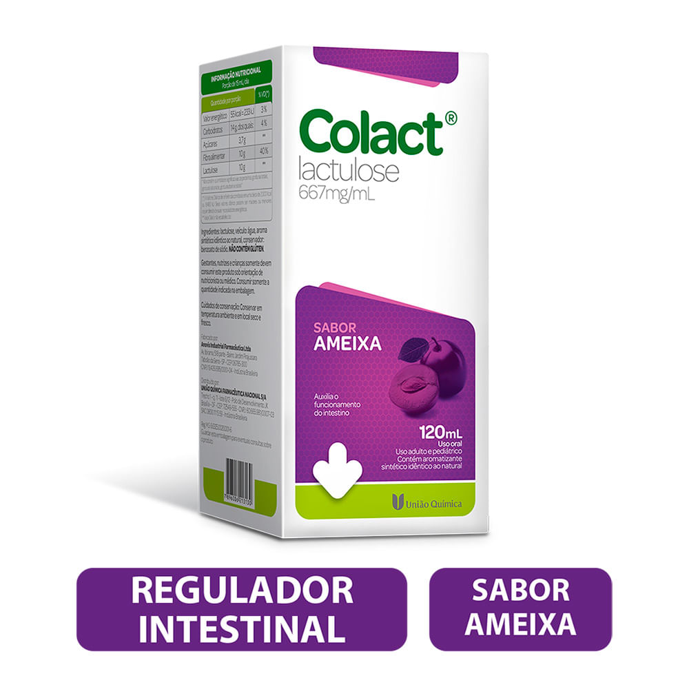 Colact Xarope Ameixa União Química 120ml - Drogarias Pacheco