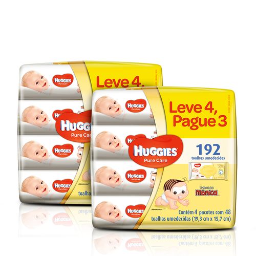 Kit-Lenco-Umedecido-Huggies-Pure-Care-4-Unidades-2-Pacotes-Pacheco-935124122