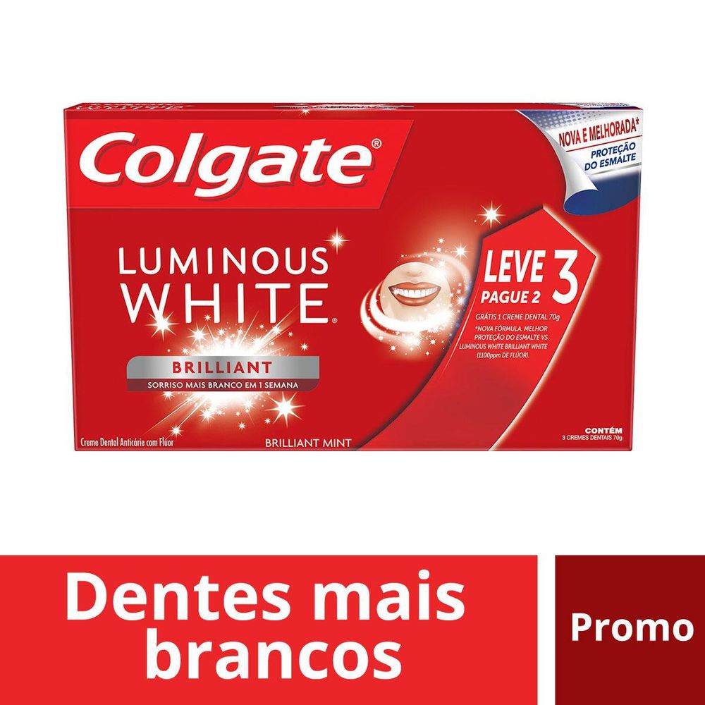 colgate luminous white brilliant 70g