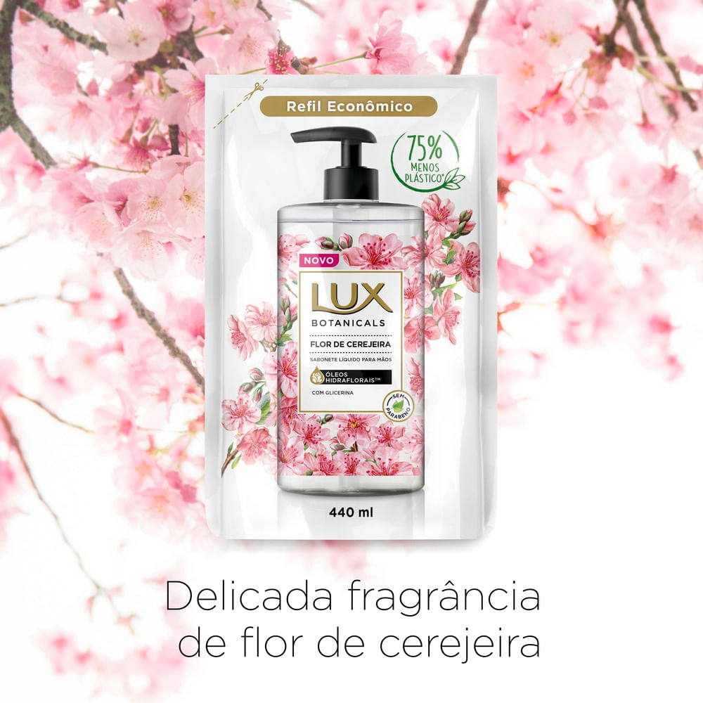 Sabonete Líquido Lux para as mãos Flor de Cerejeira 500ml Refil -  mobile-superprix