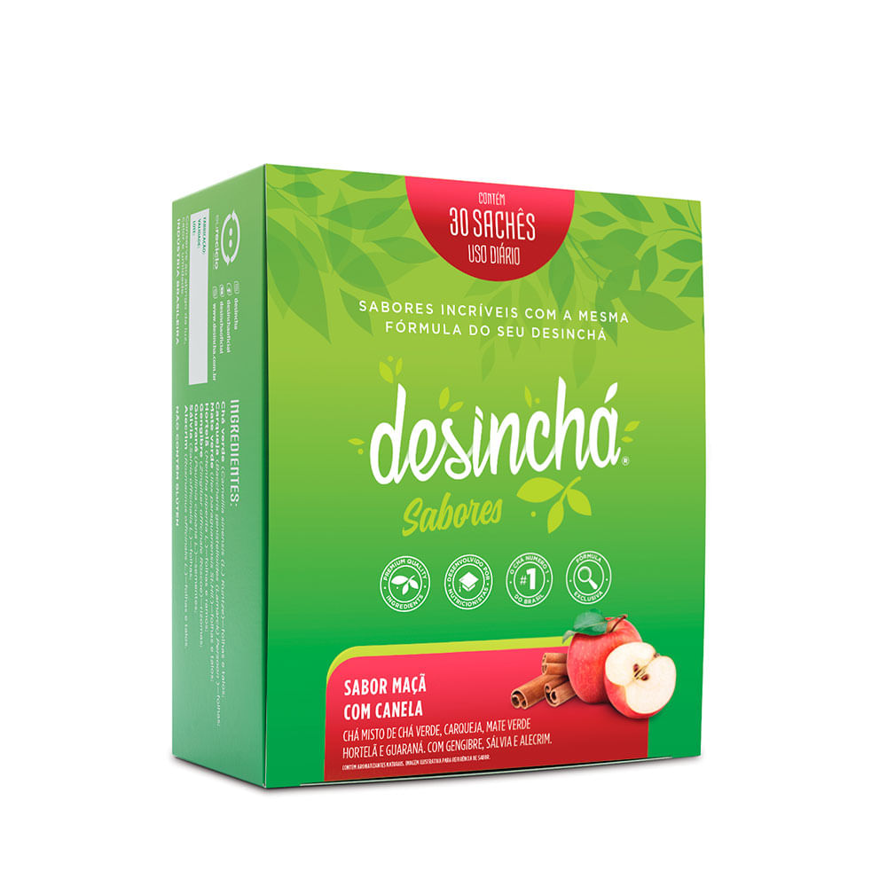Encontraproduto.com.br - CHA DESINCHA MAÇA COM CANELA COM 30 SACHES