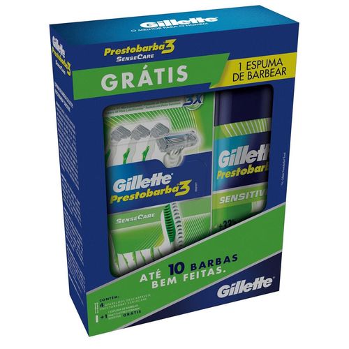 kit-gillette-aparelho-de-barbear-prestobarba-3-sensecare-4-unidades-gratis-espuma-de-barbear-57ml-Pacheco-658901