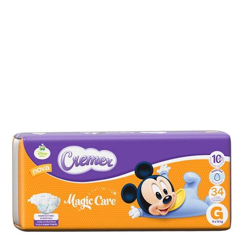 Fralda Descartável Cremer Disney Baby Econômica G 34 Unidades Fralda Descartável Cremer Disney Baby Econômica G 34 Unidades