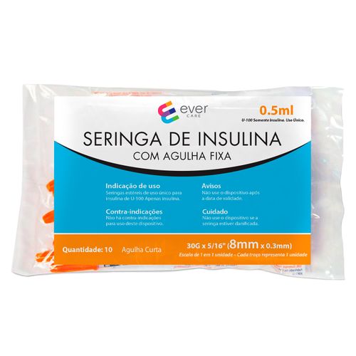 Seringa-de-Insulina-Ever-Care-0-5ml-8mm-10-Unidades-Pacheco-717320 Seringa-de-Insulina-Ever-Care-0-5ml-8mm-10-Unidades-Pacheco-717320