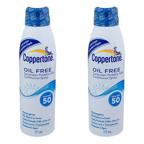 Kit Protetor Solar Coppertone Oil Free Loção Fps 50 177ml 2 Unidades Kit Protetor Solar Coppertone Oil Free Loção Fps 50 177ml 2 Unidades