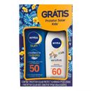 Kit Nivea Protetor Solar Protect & Hidrata FPS50 200ml + Kids Sensitive FPS60 125ml