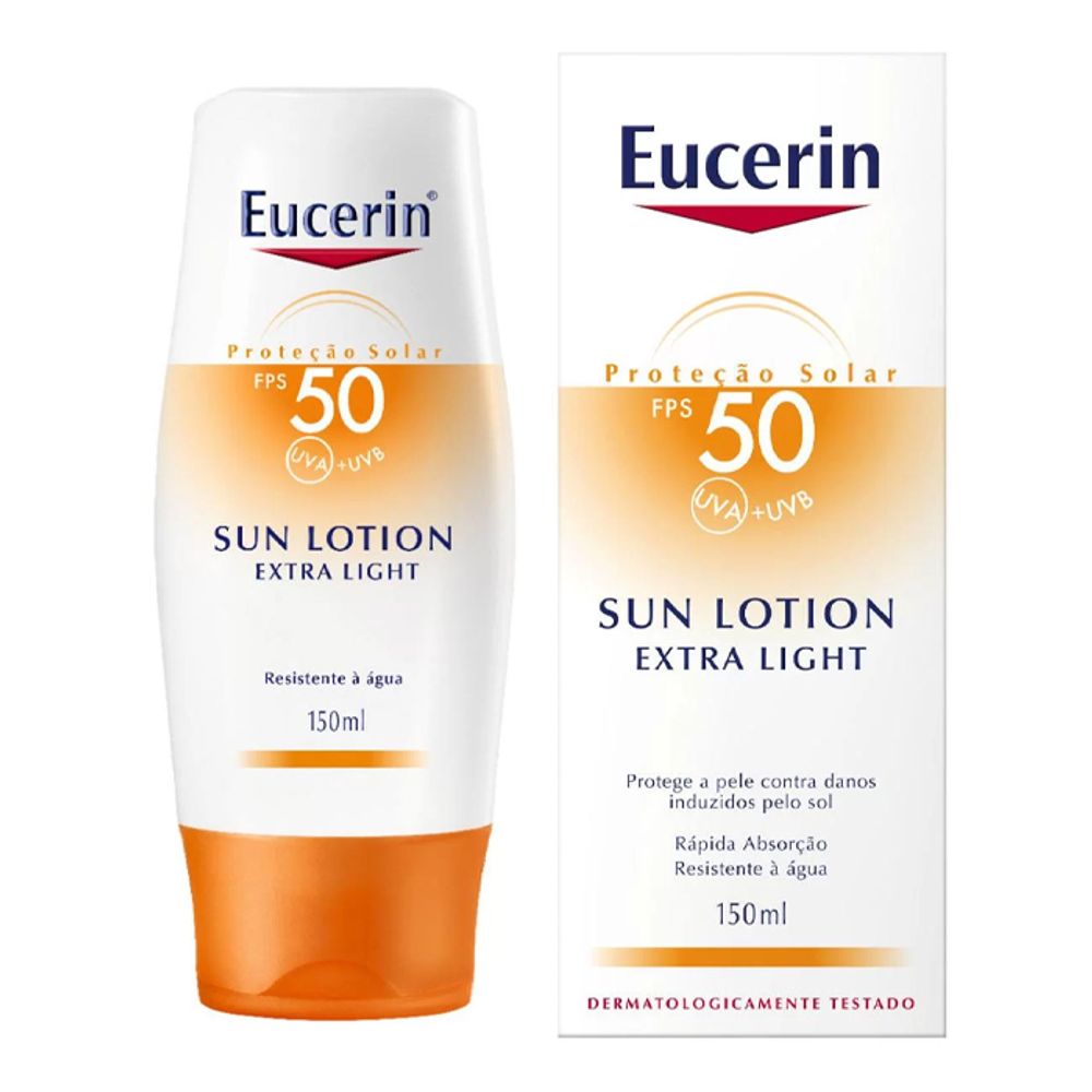 Eucerin Protetor Solar Sun Lotion Extra Light FPS50 150ml Drogarias Pacheco