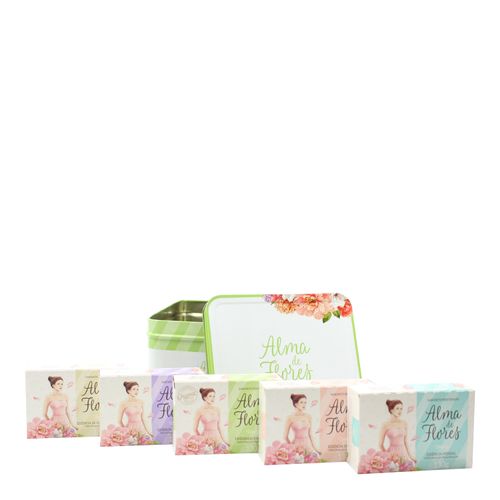 Kit-Sabonete-em-Barra-Alma-de-Flores-Lata-130g-5-Unidades-Pacheco-722545-1 Kit-Sabonete-em-Barra-Alma-de-Flores-Lata-130g-5-Unidades-Pacheco-722545-1