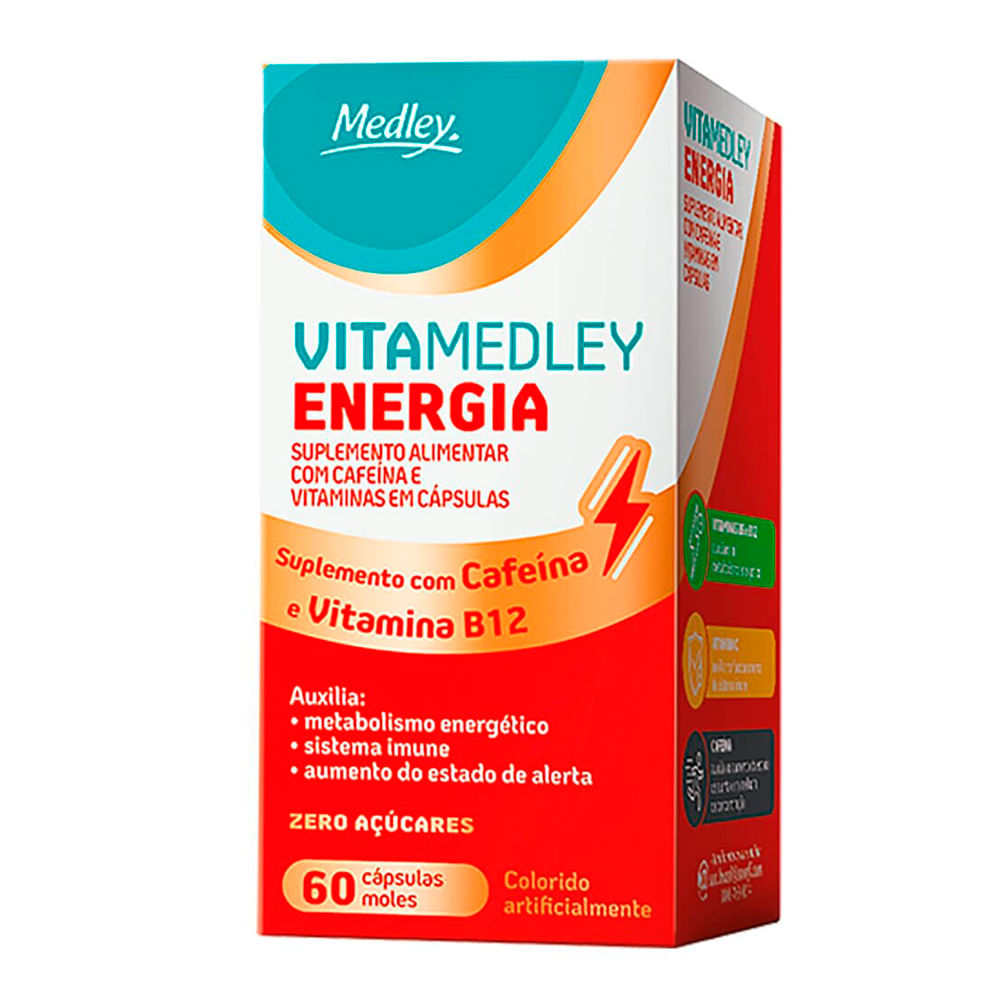 Suplemento Alimentar VitaMedley Energia 60 Cápsulas - Drogarias