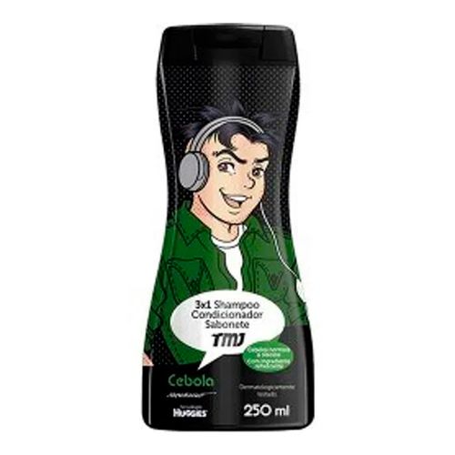 Shampoo Condicionador Sabonete Huggies Turma da Mônica Jovem Cebola 3x1 250ml Shampoo Condicionador Sabonete Huggies Turma da Mônica Jovem Cebola 3x1 250ml