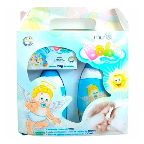 Kit Muriel Hora do Banho Menino Shampoo 100ml + Condicionador 100ml + Sabonete 90g Kit Muriel Hora do Banho Menino Shampoo 100ml + Condicionador 100ml + Sabonete 90g