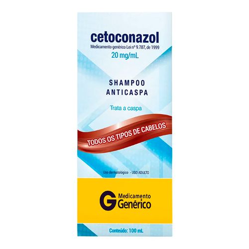 Shampoo Cetoconazol 20mg/ml Genérico 100ml Shampoo Cetoconazol 20mg/ml Genérico 100ml