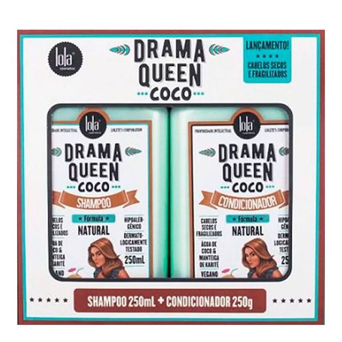 Kit Lola Cosmetics Drama Queen Coco Shampoo 250ml + Condicionador 250g Kit Lola Cosmetics Drama Queen Coco Shampoo 250ml + Condicionador 250g