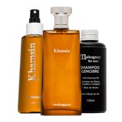 Kit Mahogany Desodorante Spray + Fragrância Khamsin+ Shampoo For Men 150ml