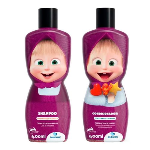 Kit Masha e o Urso Shampoo 400ml + Condicionador 400ml Kit Masha e o Urso Shampoo 400ml + Condicionador 400ml