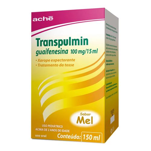 Transpulmin Pediátrico Aché Xarope Mel 150ml - Drogarias Pacheco