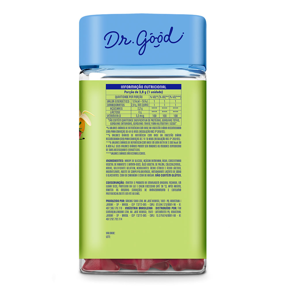 Suplemento Alimentar Dr Good Vitamina D Kids 60 Gomas - Drogarias Pacheco