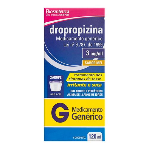 Dropropizina-Xarope-30mg-ml-Generico-Biosintetica-120ml Dropropizina-Xarope-30mg-ml-Generico-Biosintetica-120ml