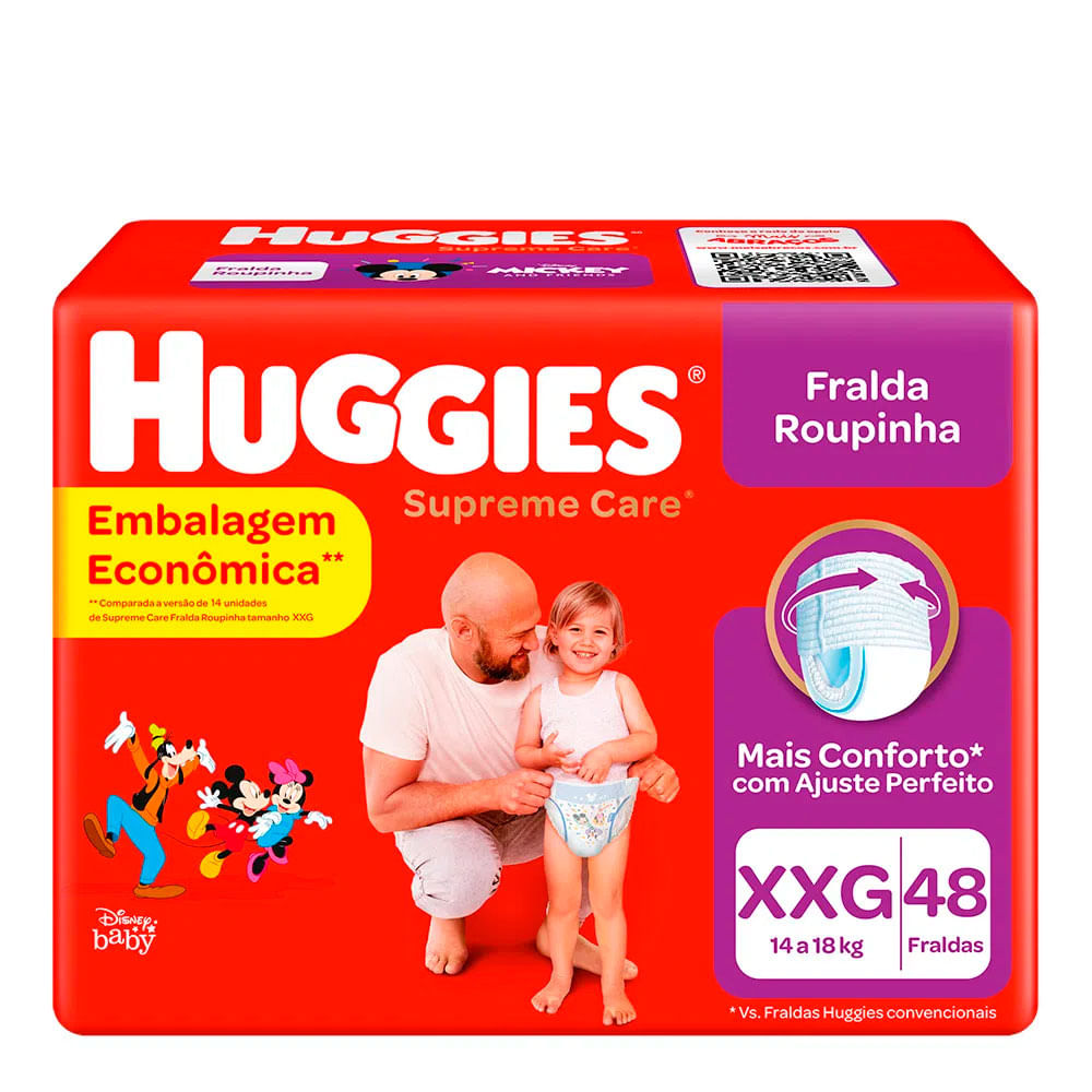 Kit Fralda Huggies Roupinha Supreme Care XXG 48 Unidades 2 Pacotes ...