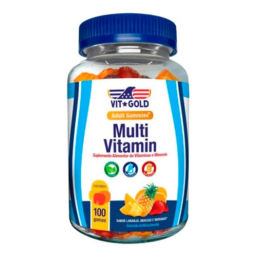 Multivitamínico Vitgold 100 Gomas Mastigáveis Multivitamínico Vitgold 100 Gomas Mastigáveis