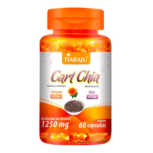 Óleo de Cártamo e Chia Cart Chia - Tiaraju - 60+10 Cápsulas de 1250mg Óleo de Cártamo e Chia Cart Chia - Tiaraju - 60+10 Cápsulas de 1250mg