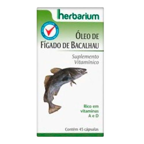 Óleo de Fígado de Bacalhau Herbarium 45 Cápsulas