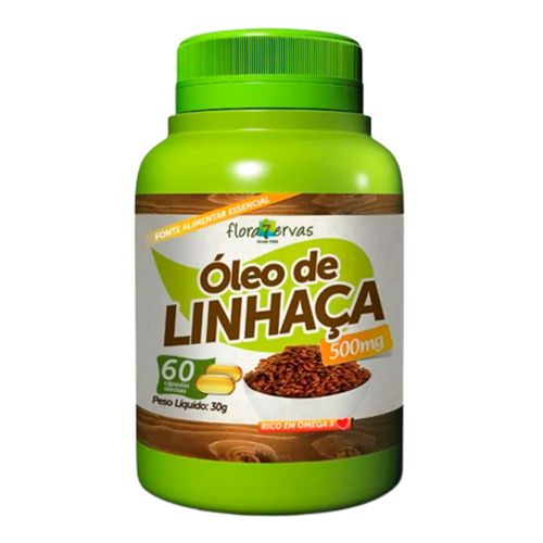 Óleo de Linhaça Flora 7 Ervas 60 Cápsulas 1g Óleo de Linhaça Flora 7 Ervas 60 Cápsulas 1g