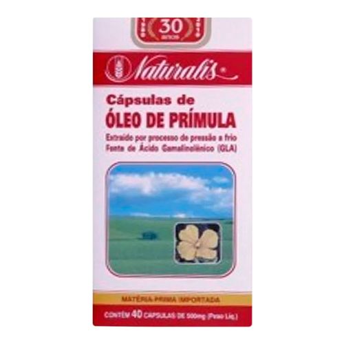 Óleo de Prímula 500mg Naturalis 40 cápsulas Óleo de Prímula 500mg Naturalis 40 cápsulas