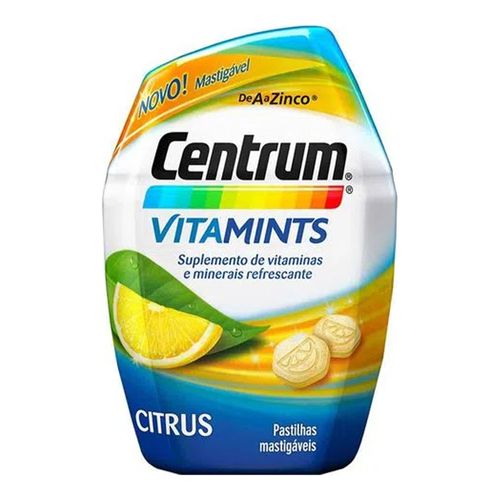 Suplemento Vitamínico Centrum Vitamints Citrus 60 Pastilhas Mastigáveis Suplemento Vitamínico Centrum Vitamints Citrus 60 Pastilhas Mastigáveis
