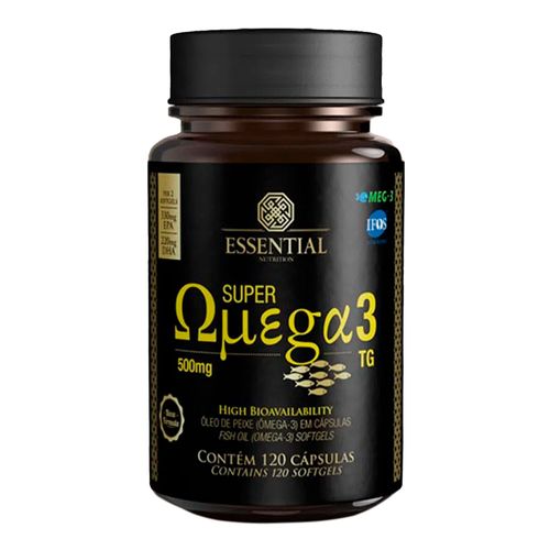 Óleos e Minerais Super Ômega 3 Tg - Essential Nutrition - 120 Cápsulas de 500mg Óleos e Minerais Super Ômega 3 Tg - Essential Nutrition - 120 Cápsulas de 500mg