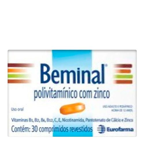 Polivitamínico Beminal Plus Eurofarma 30 Comprimidos Revestidos Polivitamínico Beminal Plus Eurofarma 30 Comprimidos Revestidos