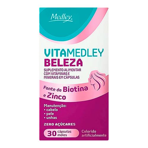 Suplemento Alimentar VitaMedley Beleza 30 Cápsulas Suplemento Alimentar VitaMedley Beleza 30 Cápsulas