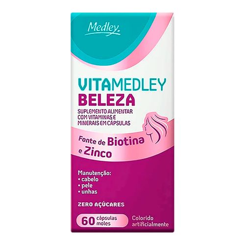 Suplemento Alimentar VitaMedley Beleza 60 Cápsulas Suplemento Alimentar VitaMedley Beleza 60 Cápsulas