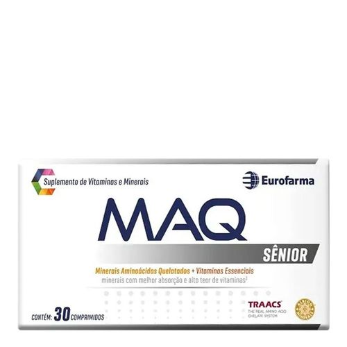 Suplemento de Vitaminas e Minerais Maq Sênior 30 Comprimidos Suplemento de Vitaminas e Minerais Maq Sênior 30 Comprimidos