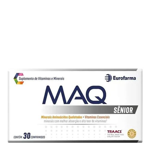 Suplemento de Vitaminas e Minerais Maq Sênior 30 Comprimidos